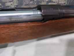 Mauser action 444 caliber Marlin bolt action with wooden stock. McCowen barrel. Williams peepsite.