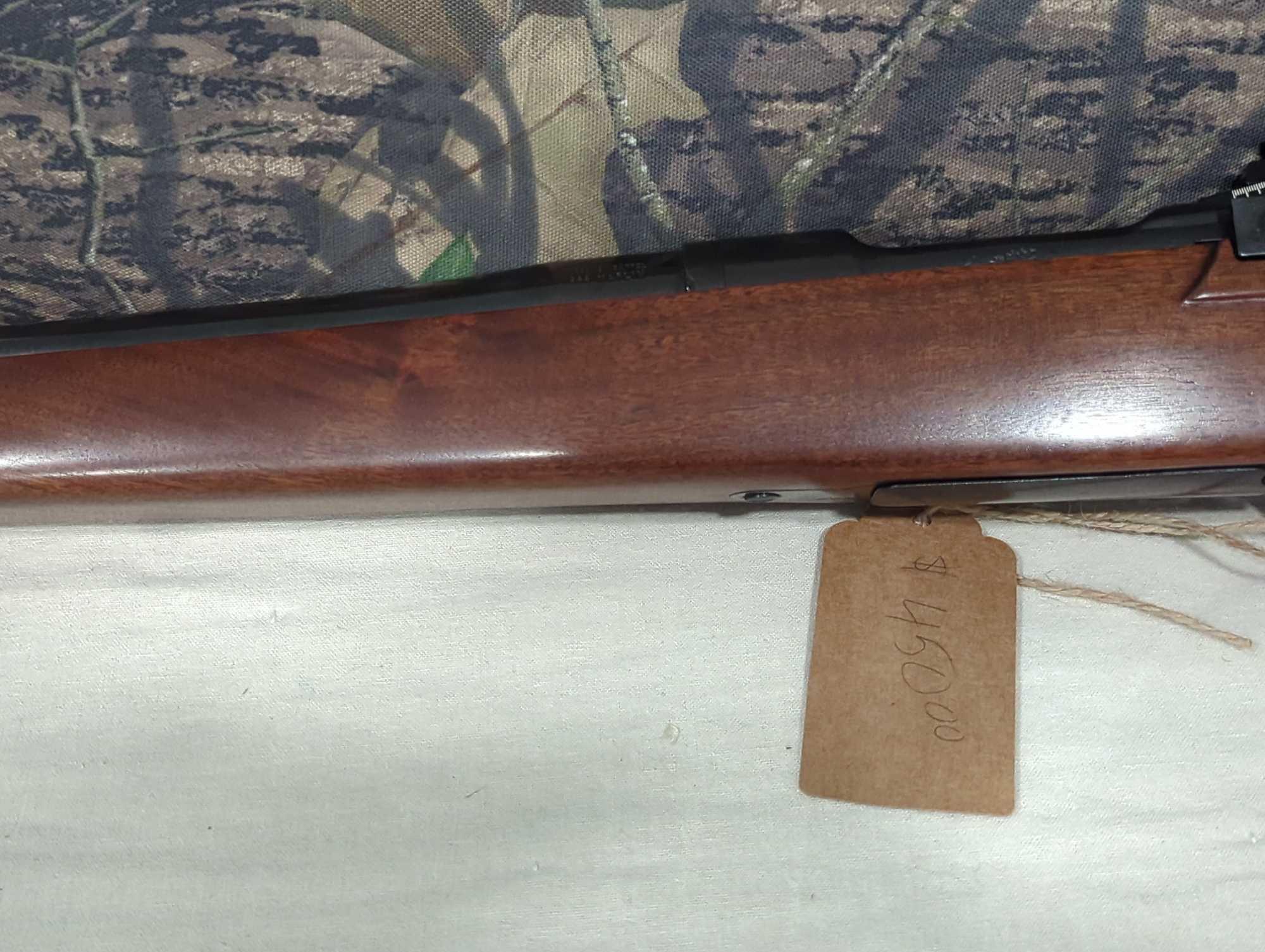 Mauser action 444 caliber Marlin bolt action with wooden stock. McCowen barrel. Williams peepsite.
