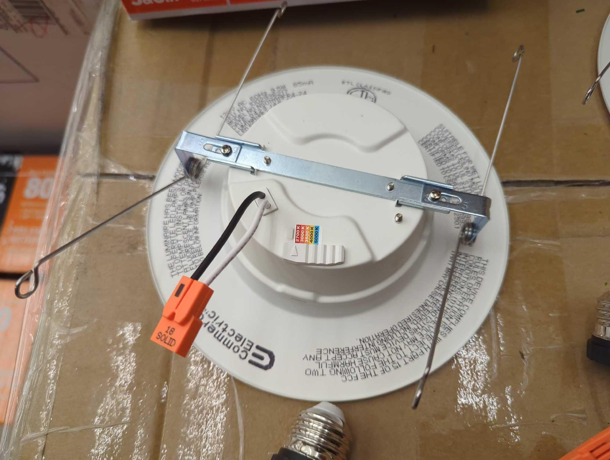Commercial Electric 5/6 in. Color Temperature Selectable Integrated LED Recessed Light Trim