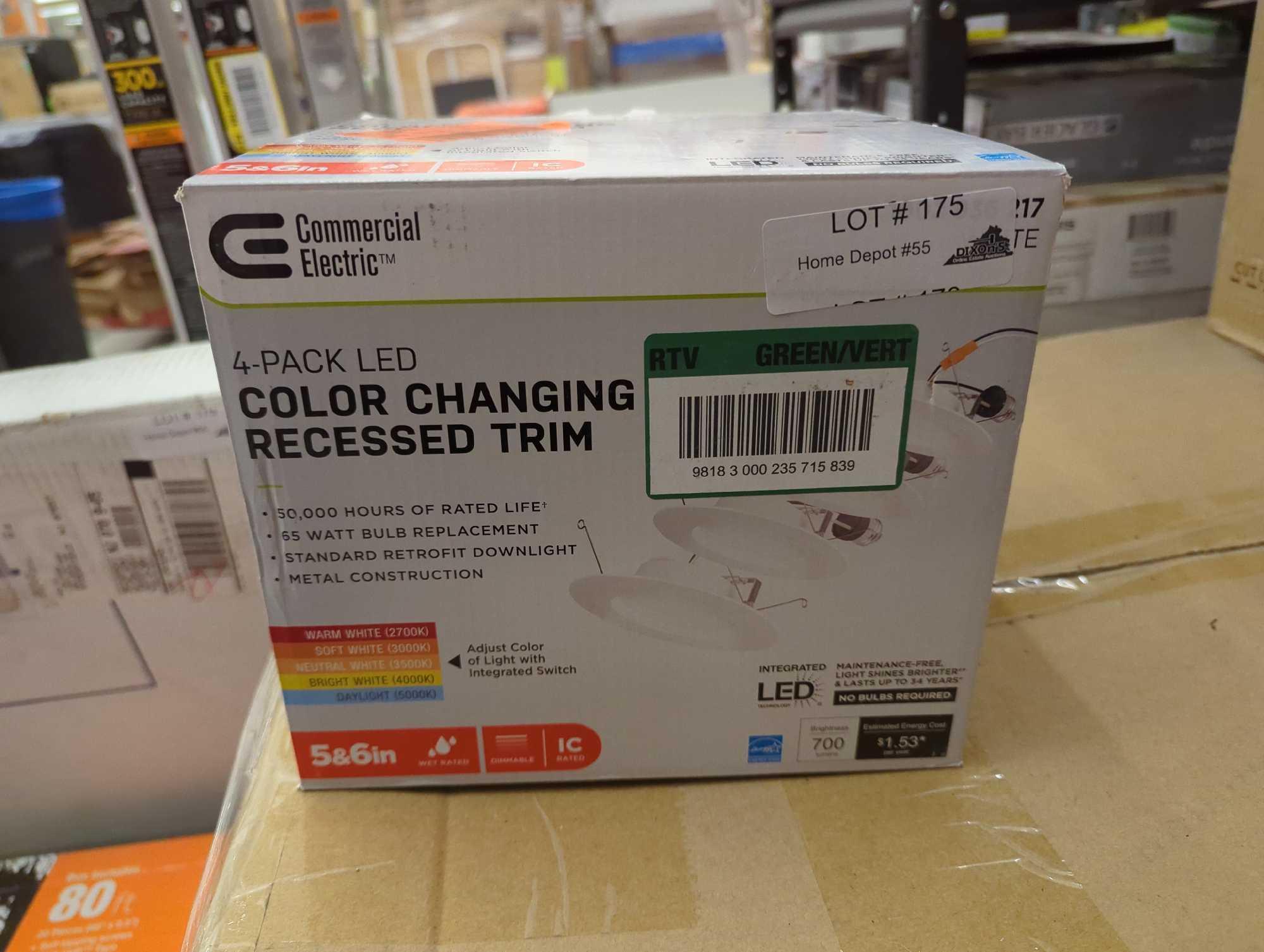Commercial Electric 5/6 in. Color Temperature Selectable Integrated LED Recessed Light Trim