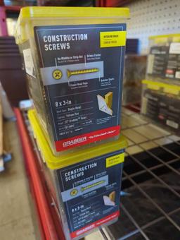 LOT OF 2 BOXES OF #8 X 3 IN GOLD PHILIPS BUGLE HEAD SCREW 5 LB PER BOX, APPEARS TO BE NEW RETAIL
