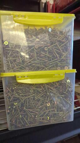 2 PACKS GRABBER 6 x 1-1/4 in. Gold Phillips Bugle Screw (5 lb. per Box) OPEN BOXES, MSRP 35.90