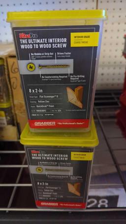 2 BOXES OF 8 in. x 2 in. 5 lbs. Lox 2 Flat Scavenger Head Yellow Zinc Coarse Thread (Approximately