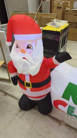 10 FT GIANT SIZED LED MERRY CHRISTMAS SIGN AIR BLOWN INFLATABLE, OPEN BOX, TESTED WORKING, MSRP IS