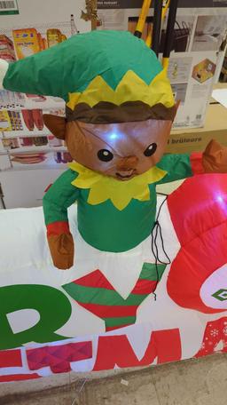 10 FT GIANT SIZED LED MERRY CHRISTMAS SIGN AIR BLOWN INFLATABLE, OPEN BOX, TESTED WORKING, MSRP IS