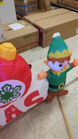 10 FT GIANT SIZED LED MERRY CHRISTMAS SIGN AIR BLOWN INFLATABLE, OPEN BOX, TESTED WORKING, MSRP IS
