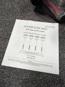 Hampton Bay Laurelview 14 Lumens Black Vintage Bulb LED Weather Resistant Outdoor Solar Path Light