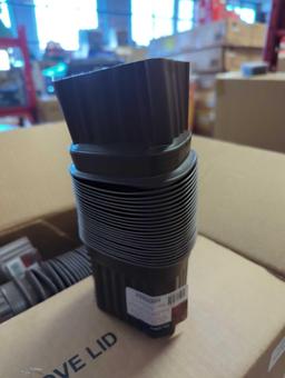 Box Lot Of 24 Amerimax Home Products Flex-Elbow 2 in. x 3 in. Brown Vinyl Downspout Elbow?, Appears