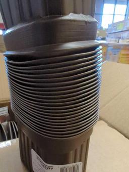 Box Lot Of 24 Amerimax Home Products Flex-Elbow 2 in. x 3 in. Brown Vinyl Downspout Elbow?, Appears