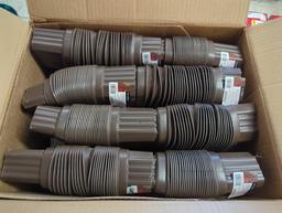 Box Lot Of 24 Amerimax Home Products Flex-Elbow 2 in. x 3 in. Brown Vinyl Downspout Elbow?, Appears