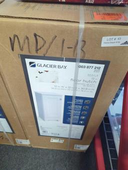 Glacier Bay Shaila 12in Floor Hutch in White Dimensions - 12" W x 13" D x 30.8" H Appears to be New