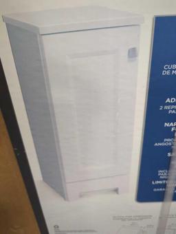 Glacier Bay Shaila 12in Floor Hutch in White Dimensions - 12" W x 13" D x 30.8" H Appears to be New
