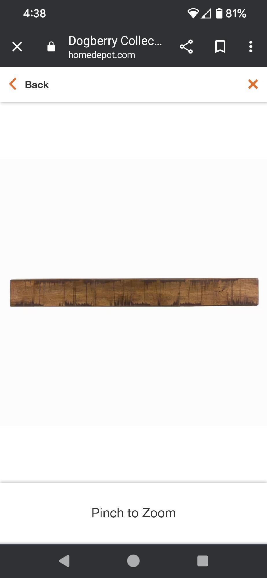 Dogberry Collections Rustic 48 in. Aged Oak Mantel?, Appears to be New in Factory Sealed Box Retail