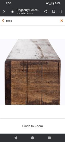 Dogberry Collections Rustic 48 in. Aged Oak Mantel?, Appears to be New in Factory Sealed Box Retail