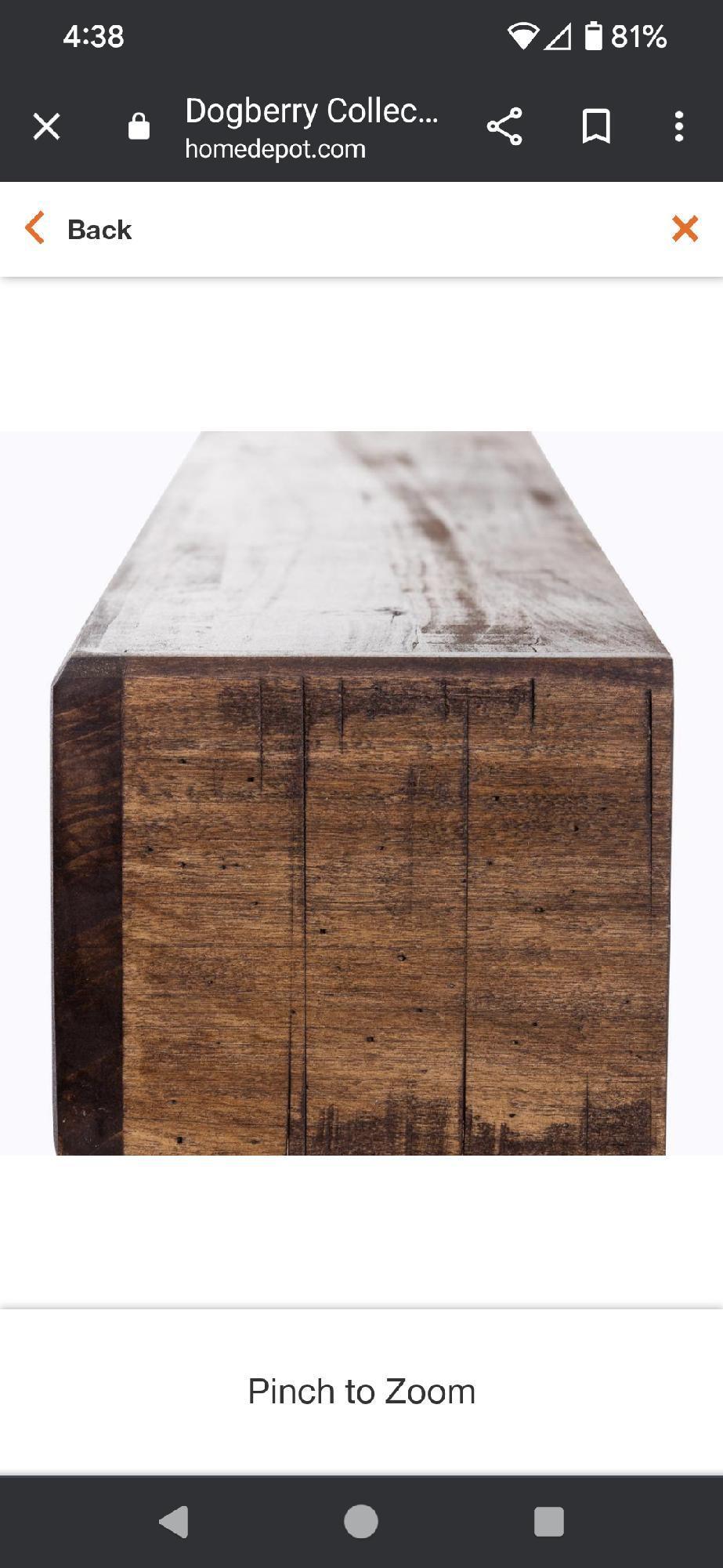 Dogberry Collections Rustic 48 in. Aged Oak Mantel?, Appears to be New in Factory Sealed Box Retail