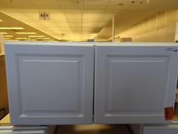Hampton Bay Hampton 36 in. W x 12 in. D x 18 in. H Assembled Wall Bridge Kitchen Cabinet in Satin
