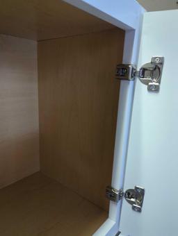 Hampton Bay Hampton 36 in. W x 12 in. D x 18 in. H Assembled Wall Bridge Kitchen Cabinet in Satin