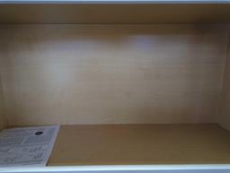 Hampton Bay Hampton 36 in. W x 12 in. D x 18 in. H Assembled Wall Bridge Kitchen Cabinet in Satin