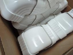 Lot of 20 Amerimax Traditional Vinyl 5.5-in White Downspout Side Elbows. Comes in open box as is