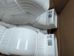 Lot of 20 Amerimax Traditional Vinyl 5.5-in White Downspout Side Elbows. Comes in open box as is