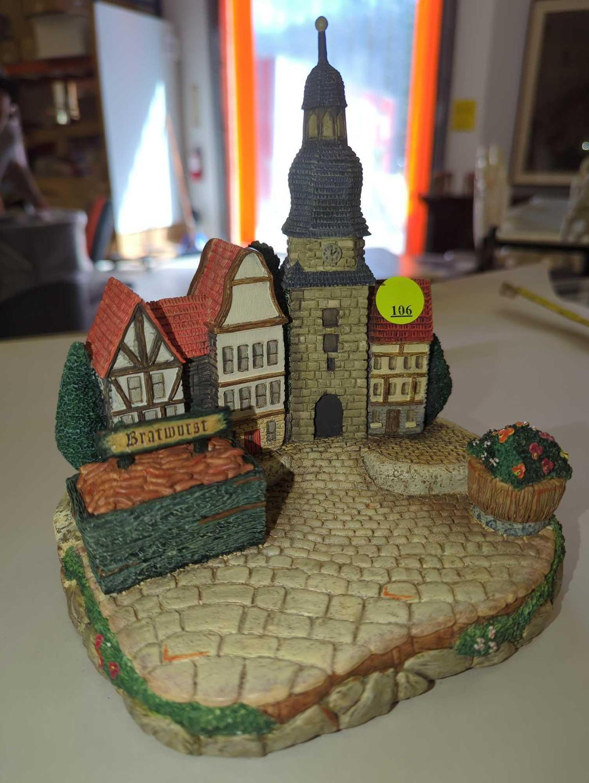1996 Hummelscape Around The Town #939-D, Measure Approximately 7.5 Inches Tall. Retail Price Value
