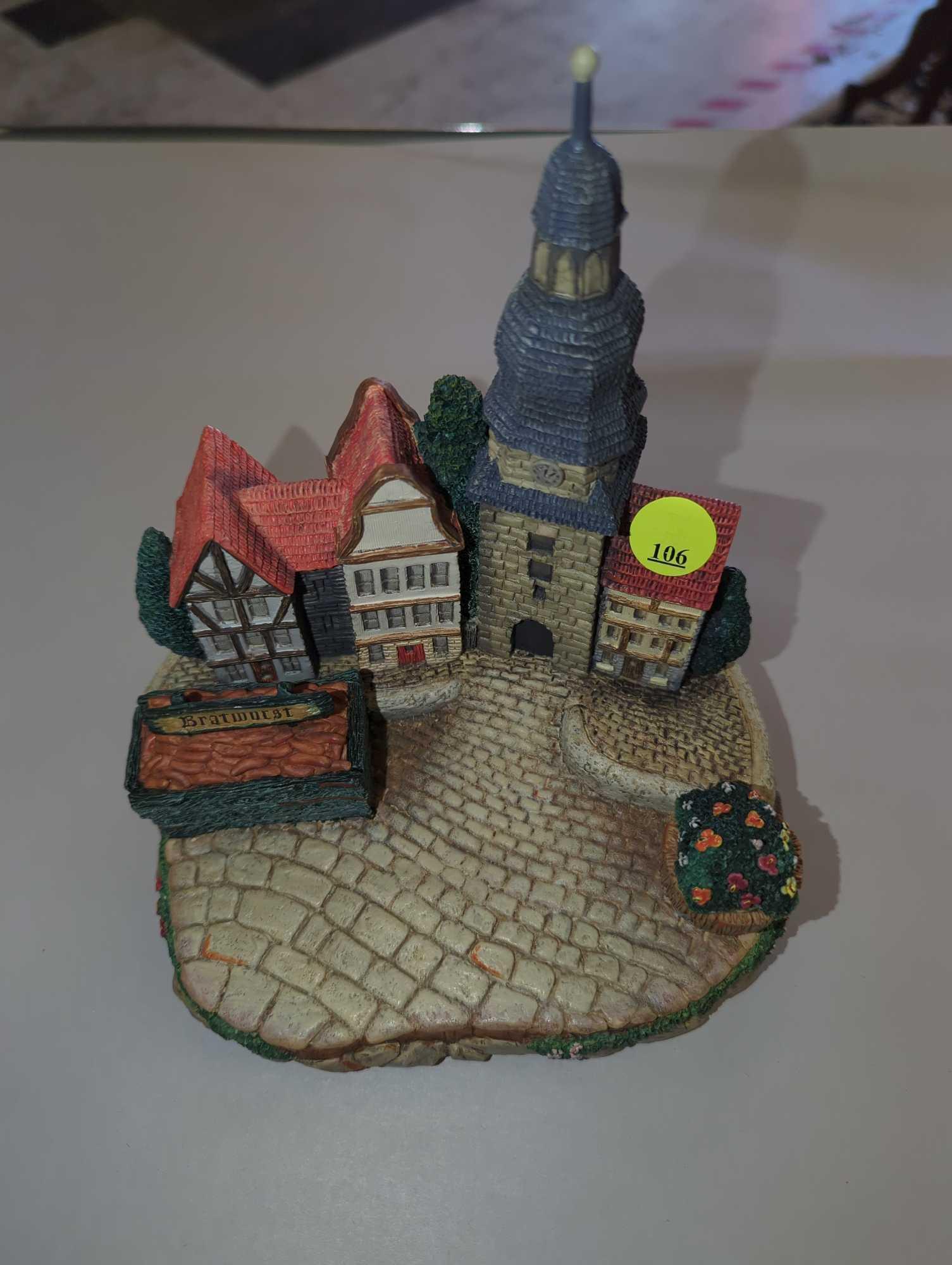 1996 Hummelscape Around The Town #939-D, Measure Approximately 7.5 Inches Tall. Retail Price Value