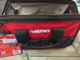 Husky 15 in. 8 Pocket Zippered Tool Bag, Appears to be New Retail Price Value $20