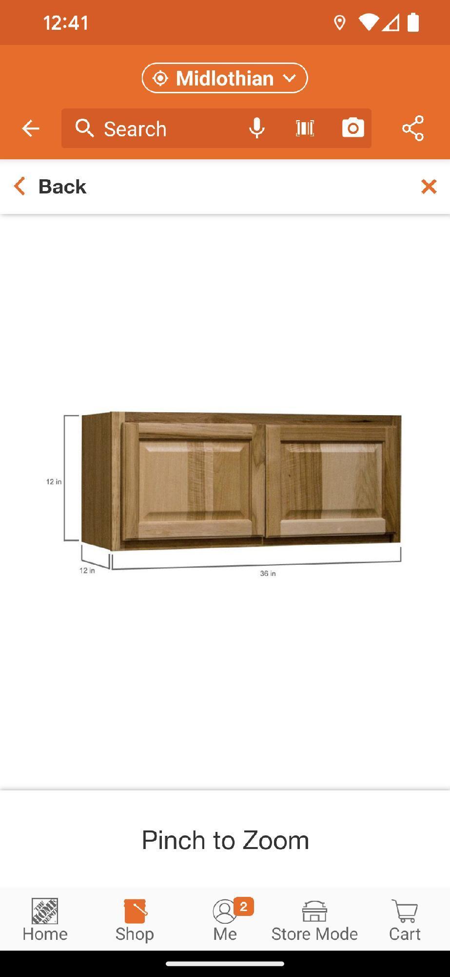 Hampton Bay Hampton 36 in. W x 12 in. D x 12 in. H Assembled Wall Bridge Kitchen Cabinet in Natural