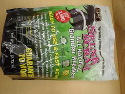 Box of 6 Bags of Skunk Scram 6 lbs. Repellent Granular Shaker Bag, Retail Price $40/Bag, Appears to