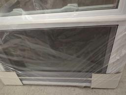 American Craftsman Window Approximately Size is Custom 29 3/4 in x 35 1/4 in, White Vinyl Window