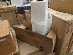 Swiss Madison Modern White Ceramic Rectangular Chateau Pedestal, MSRP 50.00, OPEN BOX. UNIT APPEARS