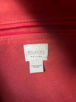 Wilson Leather Maxim tall red bag