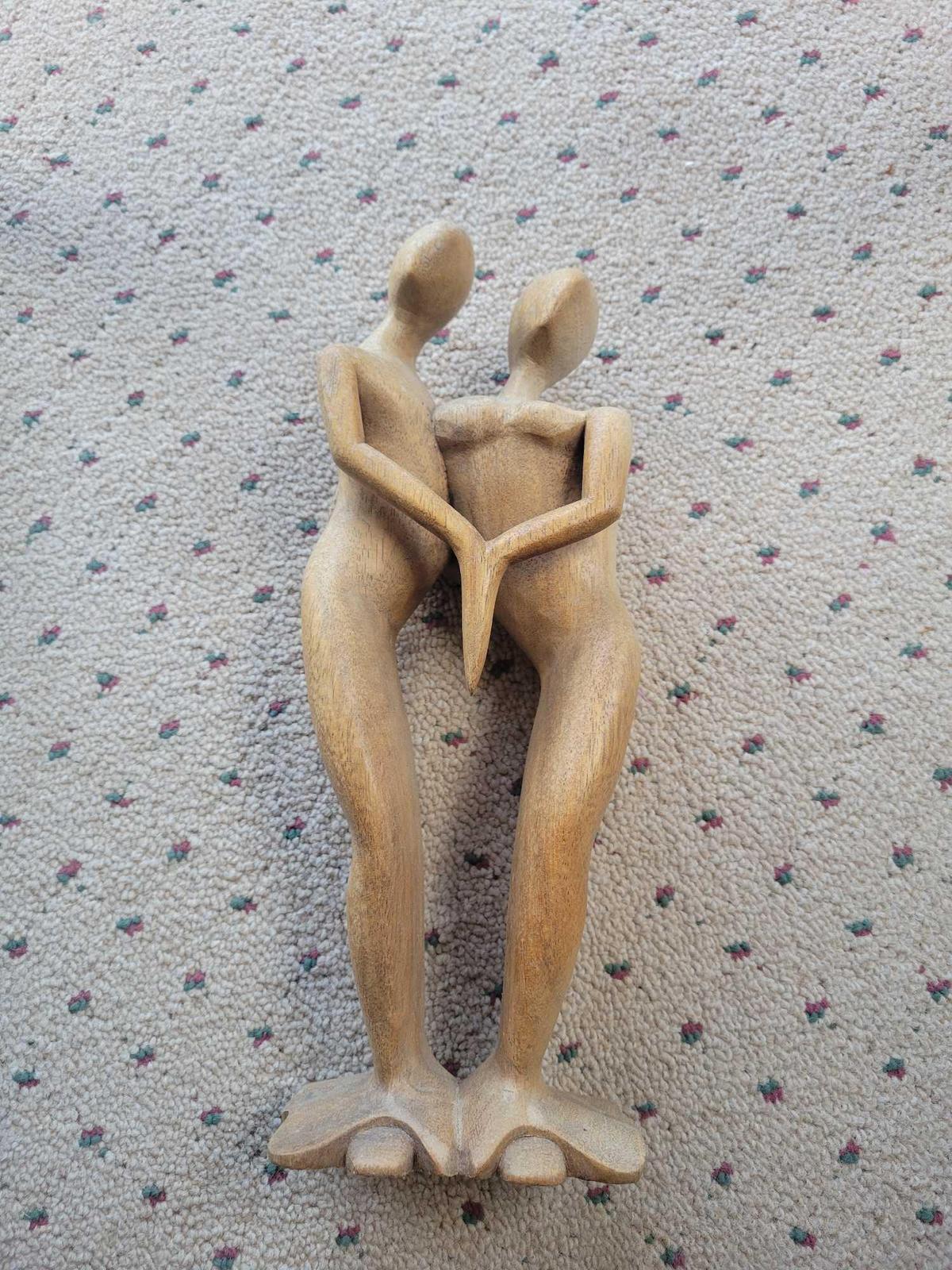 Couples Wooden Statue $1 STS