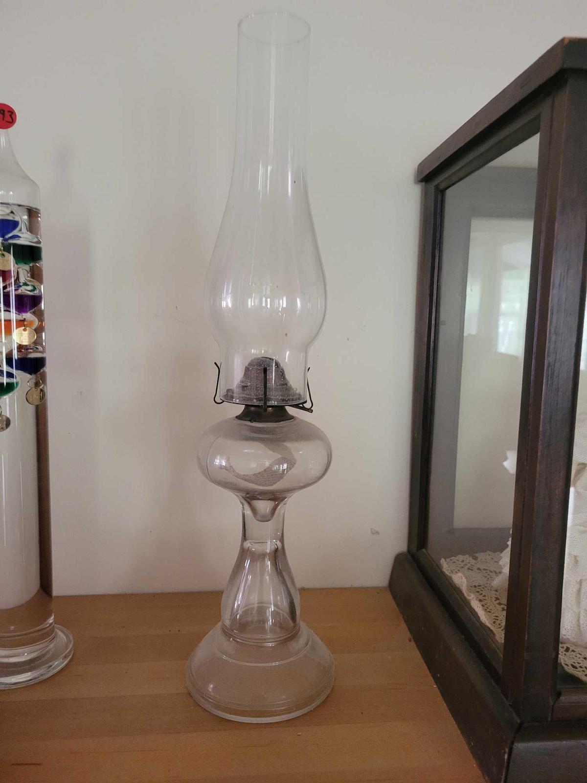 Vintage Glass Oil Lamp $1 STS