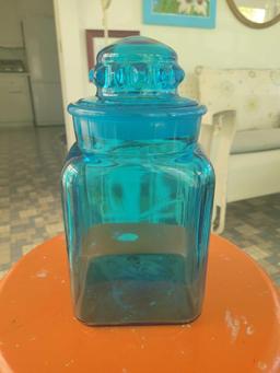 Blue Glass Jar $1 STS