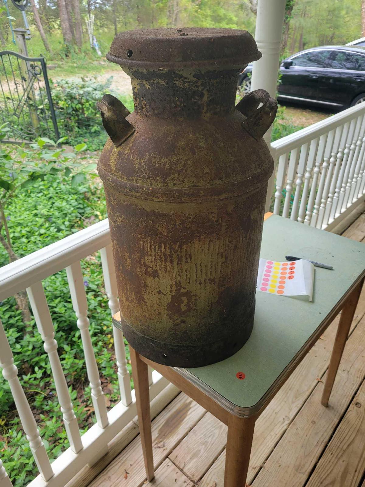 Rustic Decor Metal Milk Can $2 STS