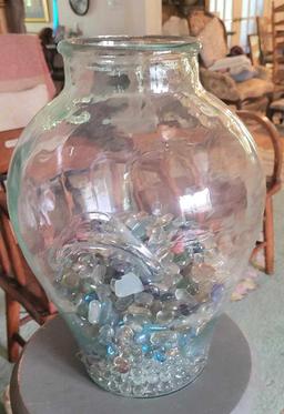 Glass Vase and Marbles $1 STS