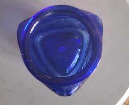 Blue Triangular Jar $1 STS