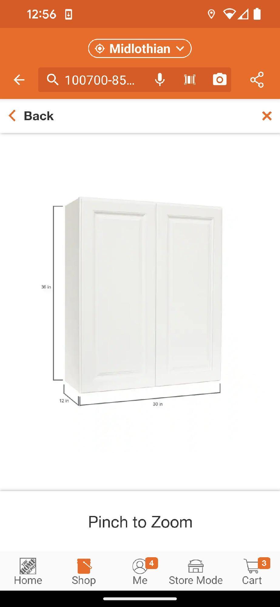 Hampton Bay Hampton 30 in. W x 12 in. D x 36 in. H Assembled Wall Kitchen Cabinet in Satin White,