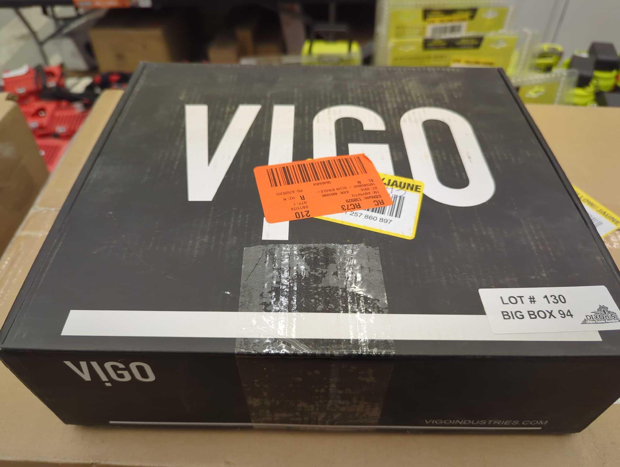 VIGO Olus Single Handle Wall Mount Bathroom Faucet in Matte Black, Retail Price $140, Appears to be