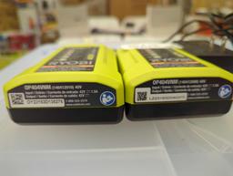Lot of 2 RYOBI 40V Lithium-Ion Chargers with (1) USB Port, Retail Price $69/Each, Appears to be