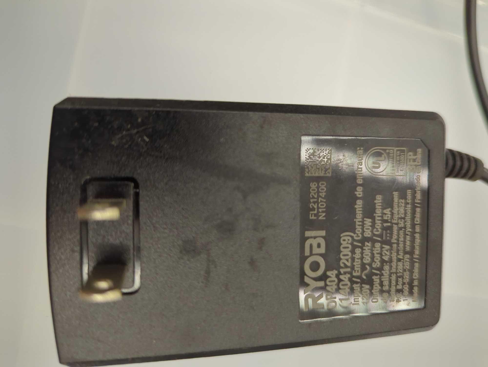 Lot of 2 RYOBI 40V Lithium-Ion Chargers with (1) USB Port, Retail Price $69/Each, Appears to be
