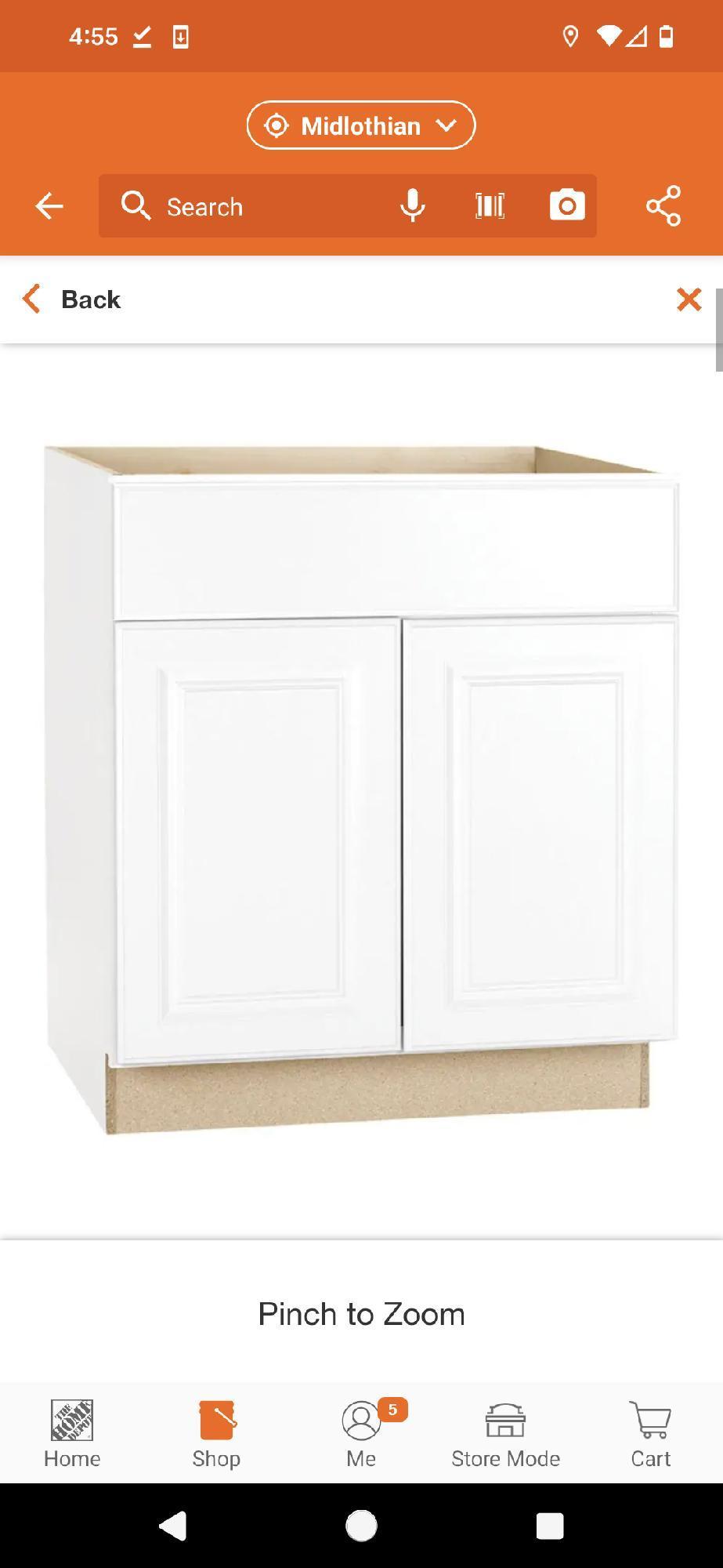 Hampton Bay Hampton 30 in. W x 24 in. D x 34.5 in. H Assembled Base Kitchen Cabinet in Satin White