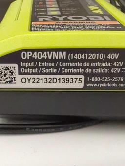 ( No Battery) Lot of 2 of RYOBI GEN2 Lithium-ion 40 Volt 40v Slim Line Compact Battery Charger