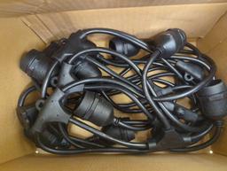 Lot of 3 Boxes Of, Feit Electric 12ft LED Outdoor Fence String Lights, 10 Sockets, 12pc. S14 LED