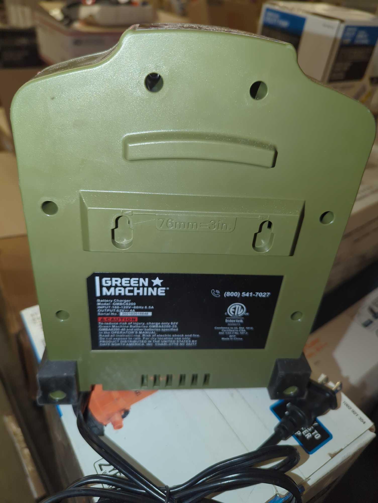 Green Machine 62V Charger with Cooling Fan, Retail Price $99, Appears to be Used, What You See in