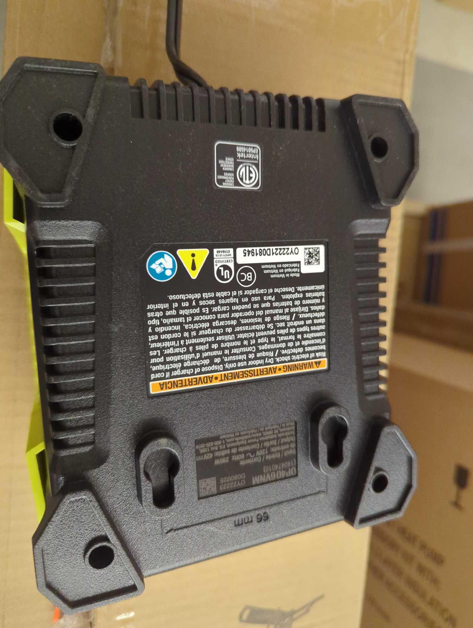 RYOBI 40V Lithium-Ion Rapid Charger, Model OP406VNM, Retail Price $119, Appears to be Used, What You