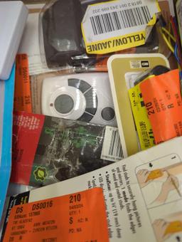 Box Lot of Assorted Items to Include Stud sensor HD25, General Combo Moisture Meter, My Touch Smart