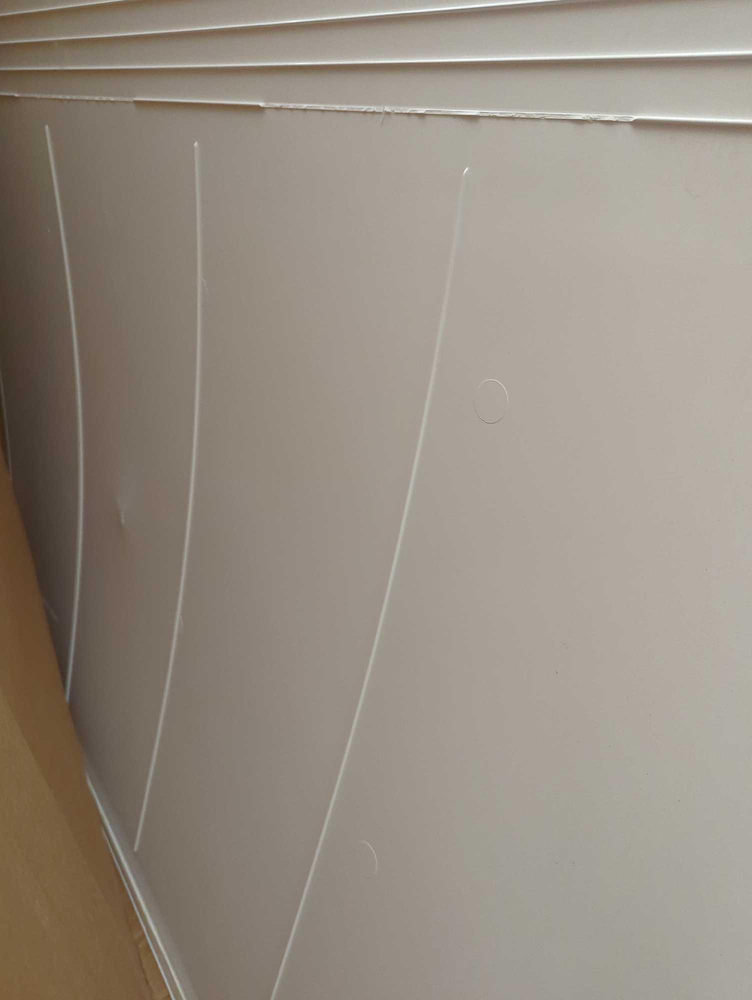 MUSTEE Durawall 30 in. x 60 in. x 58 in. 3-Piece Easy Up Adhesive Alcove Bath Tub Surround in White,