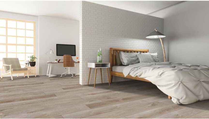 Pallet of 21 Cases of Ackland Premium Waterproof Flooring Dolostone Grey 20 Mil x 7 in. W x 48 in.